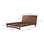 Bent Queen Size Bed Brown