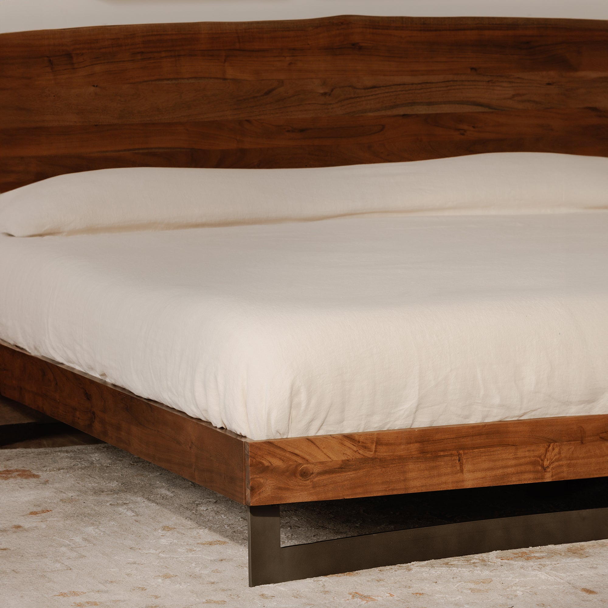 Bent King Size Bed Brown