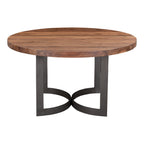 Bent Round Dining Table 54In Brown