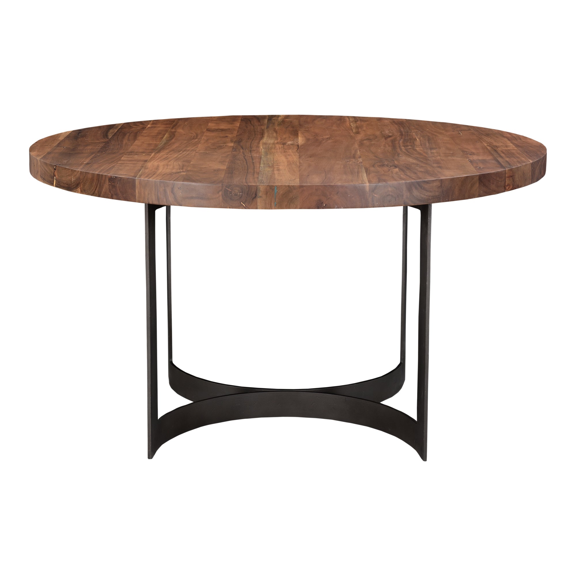 Bent Round Dining Table 54In Brown