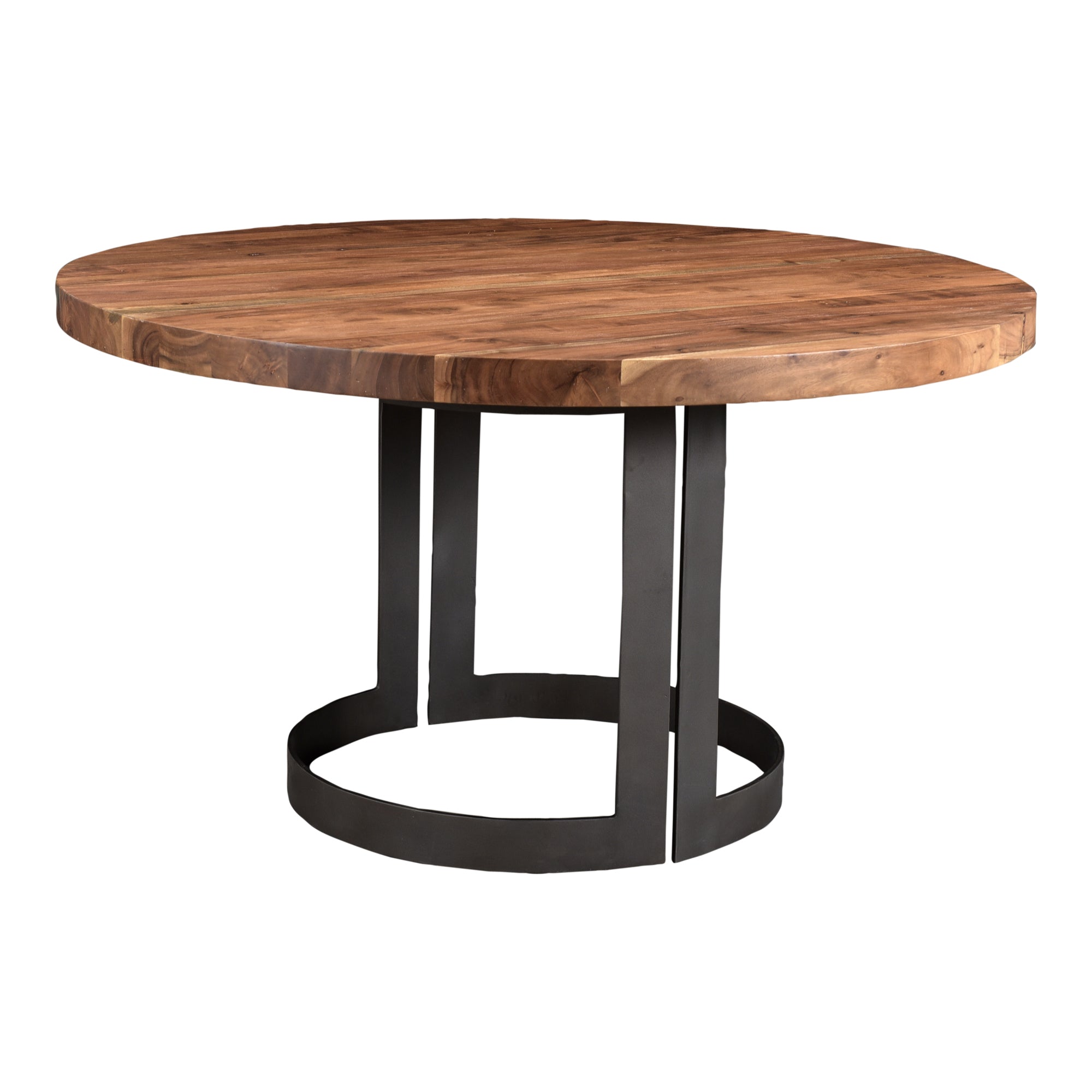 Bent Round Dining Table 54In Brown