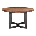 Bent Round Dining Table 54In Brown