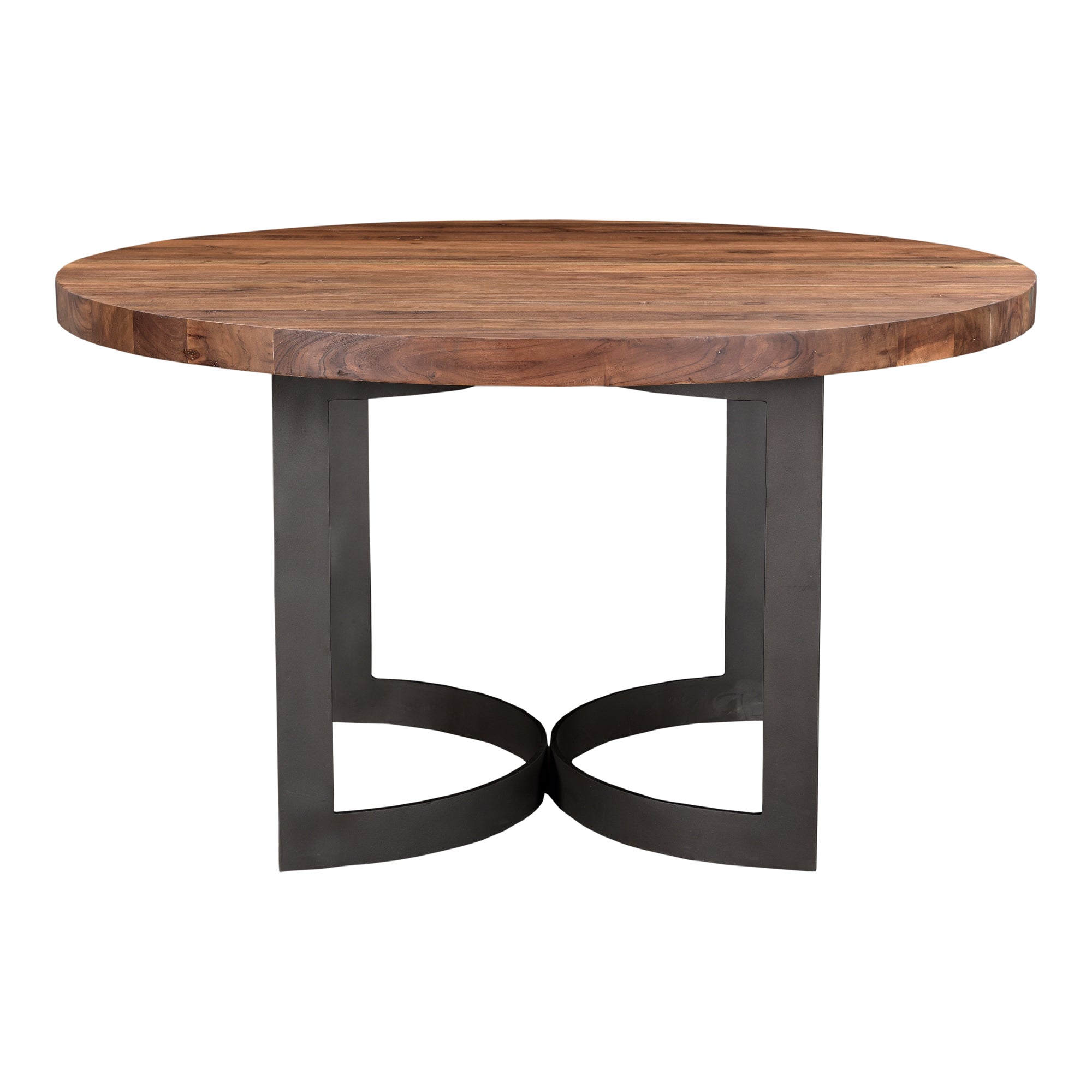 Bent Round Dining Table 54In Brown