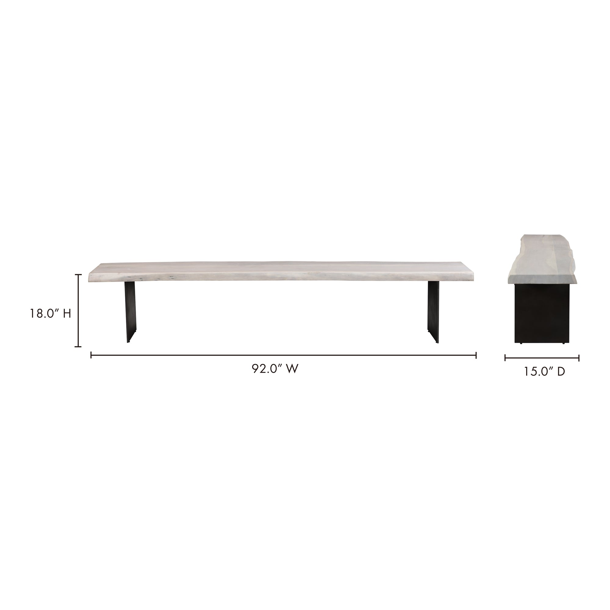 Evans Dining Bench White