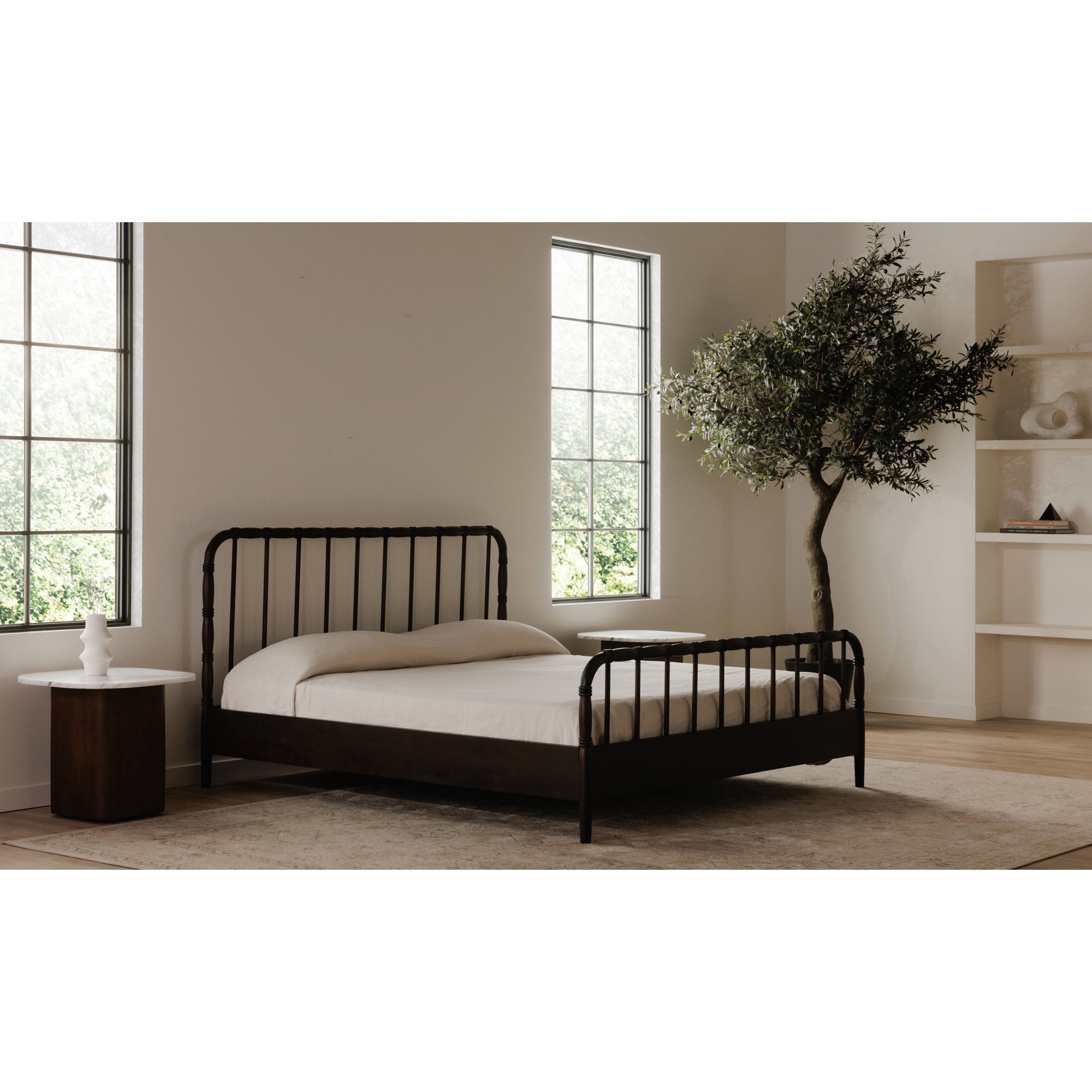 Vivian Queen Bed Dark Brown