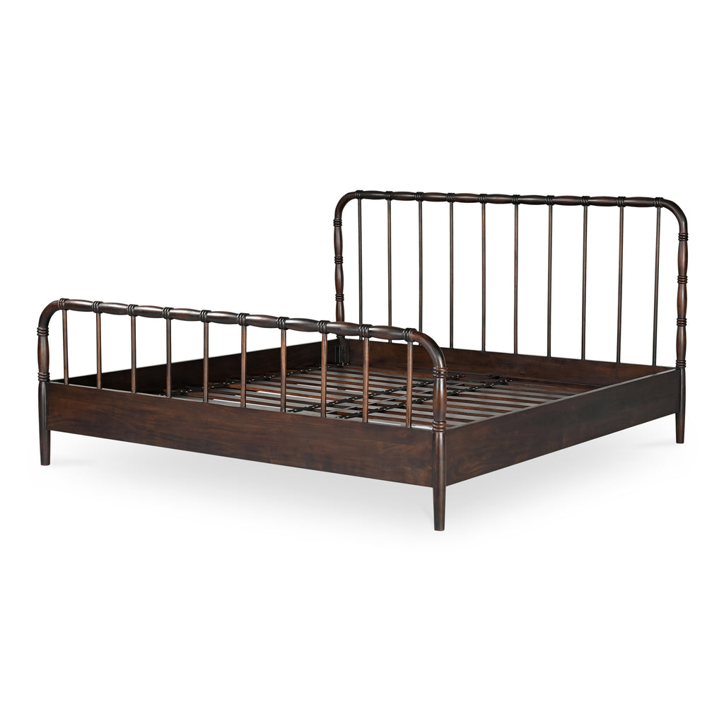 Vivian Queen Bed Dark Brown