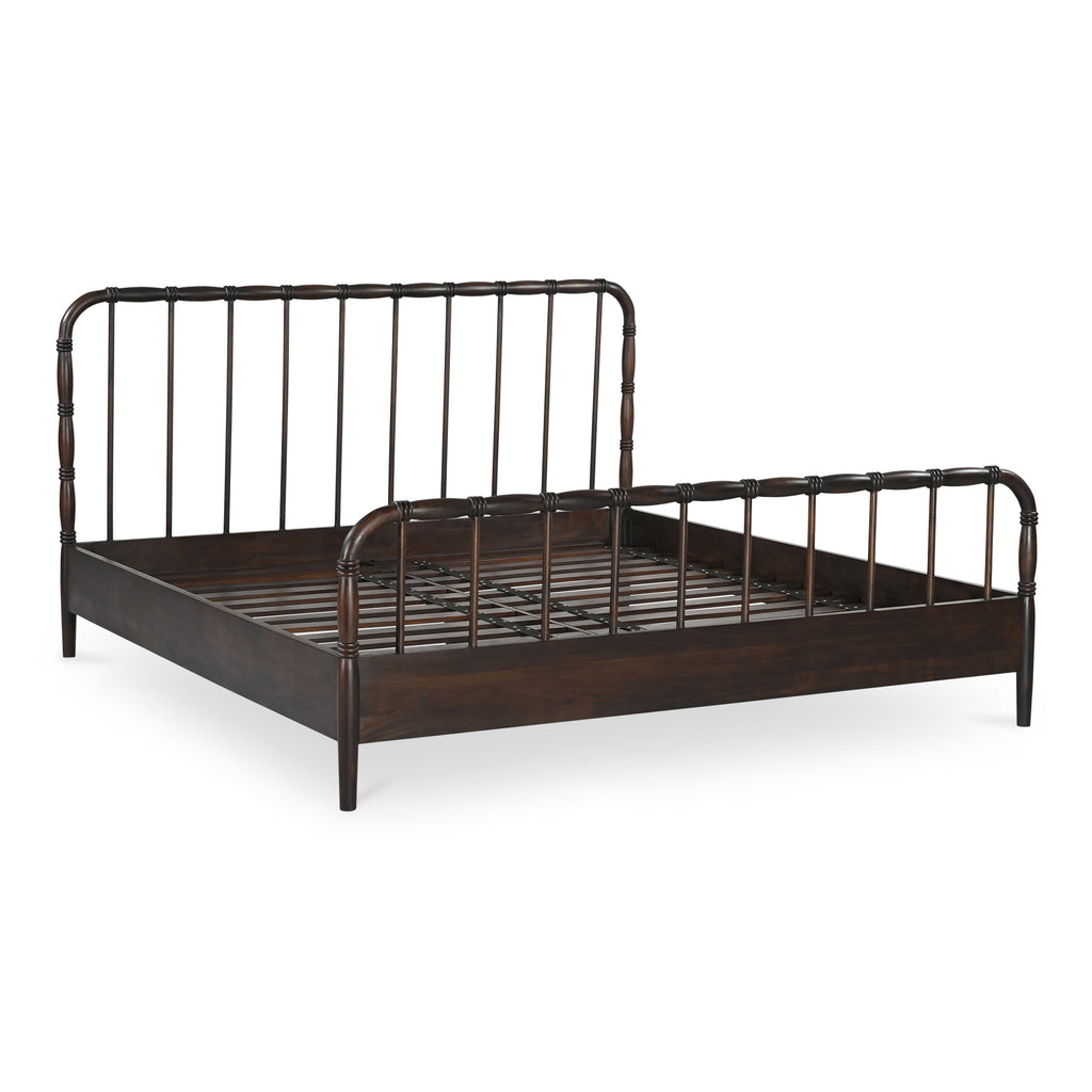 Vivian Queen Bed Dark Brown