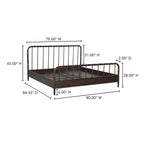 Vivian King Bed Dark Brownn