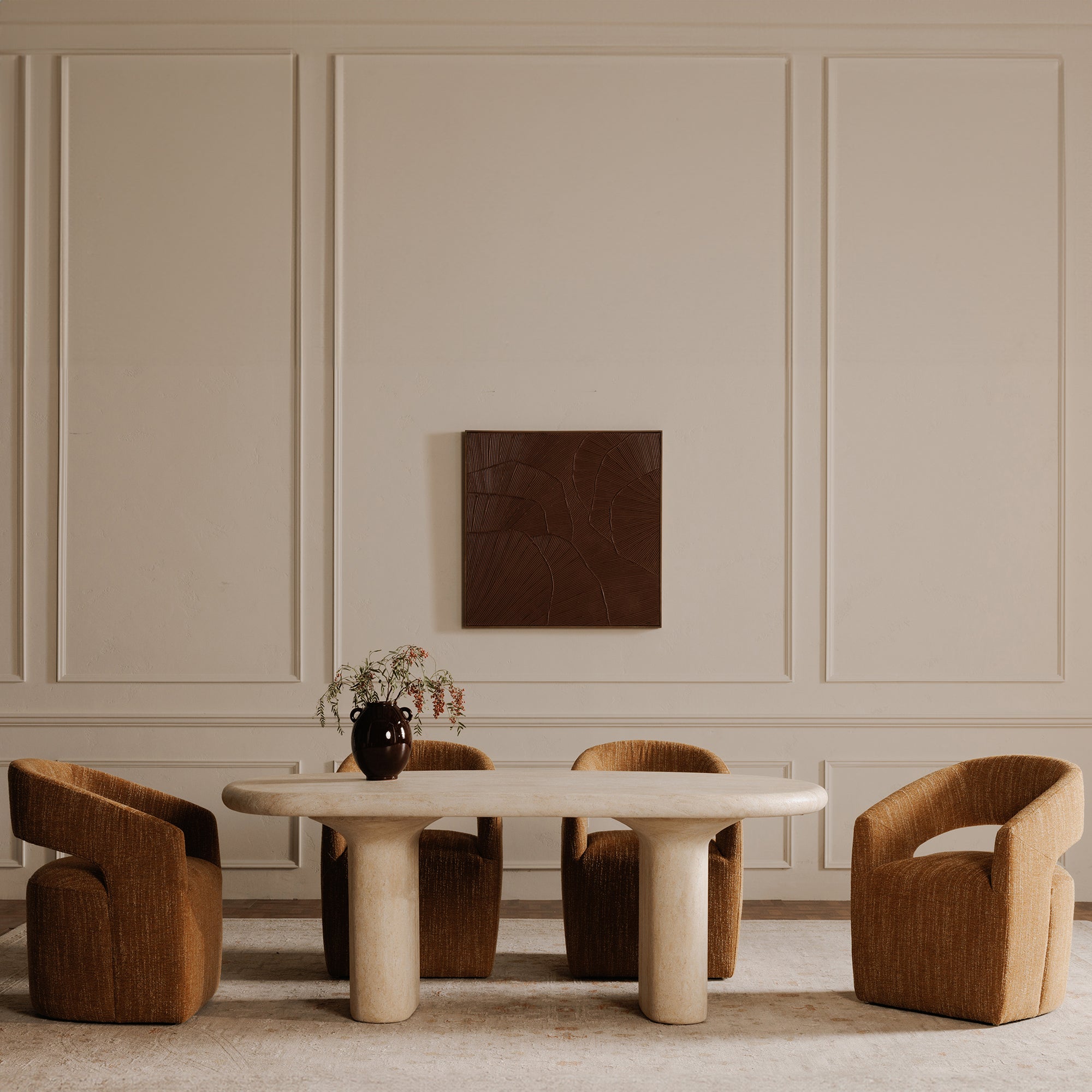 Warby Outdoor Dining Table Beige