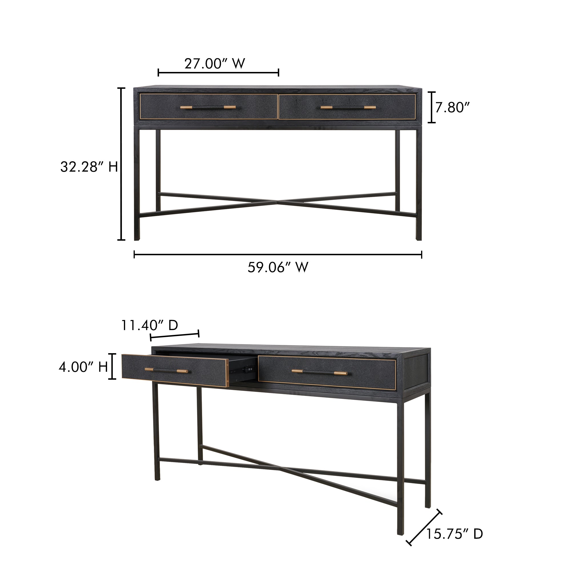 Mako Console Table Black