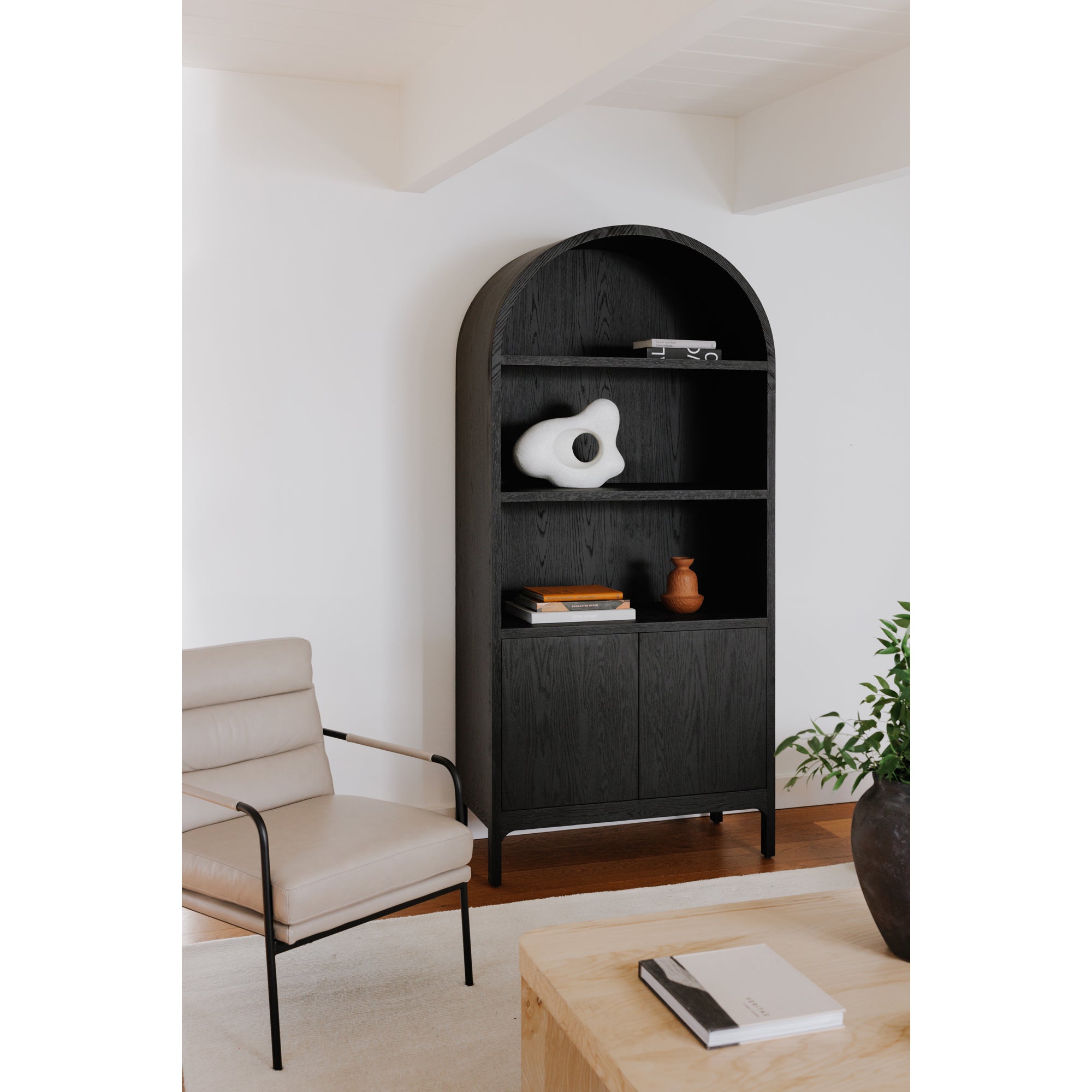 Wilde Display Cabinet Black Oak