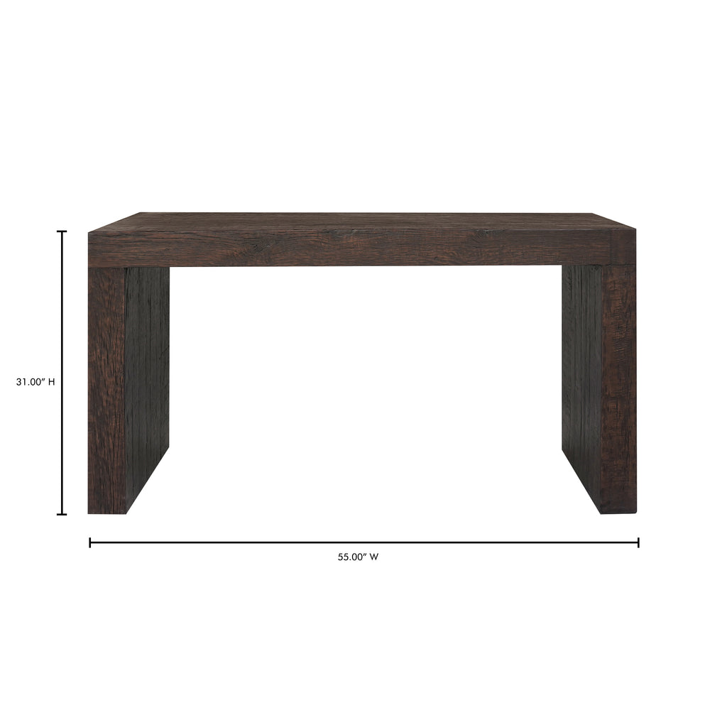 Evander Console Table Rustic Brown