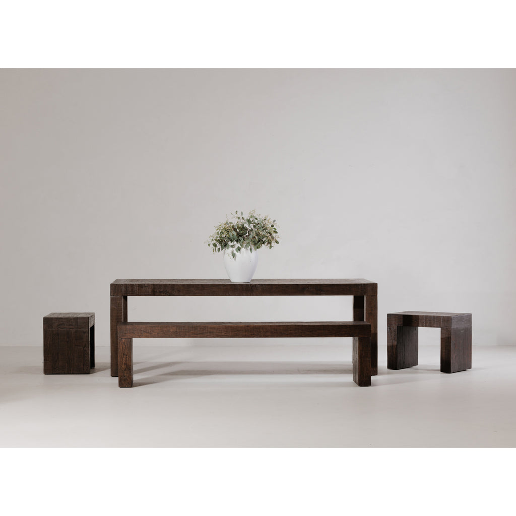 Evander Dining Bench Rustic Brown