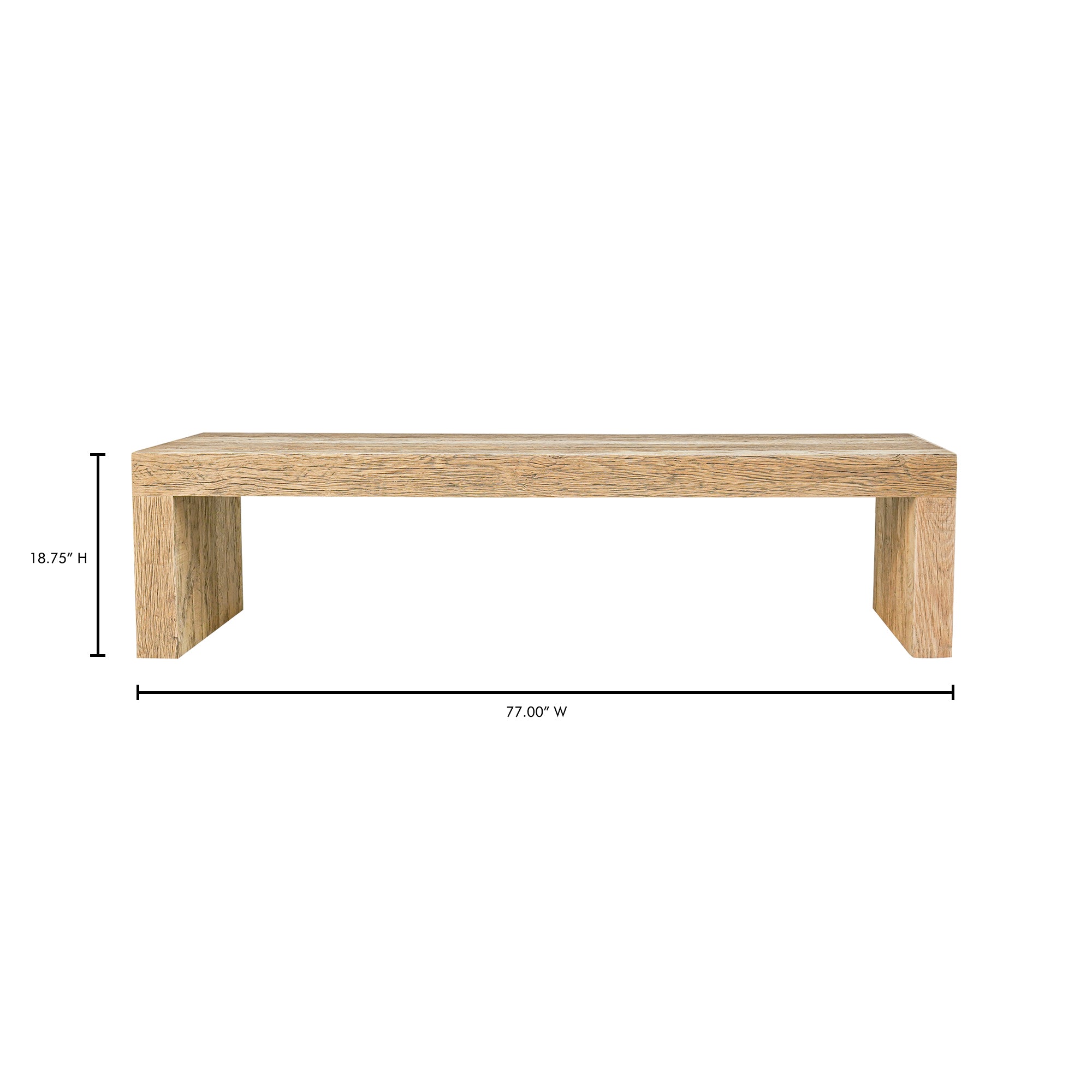 Evander Dining Bench Natural
