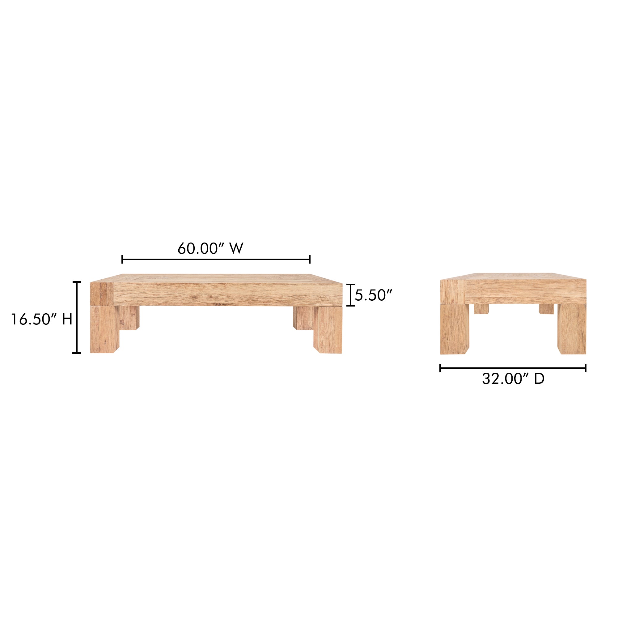 Evander Coffee Table Rectangle Aged Oak