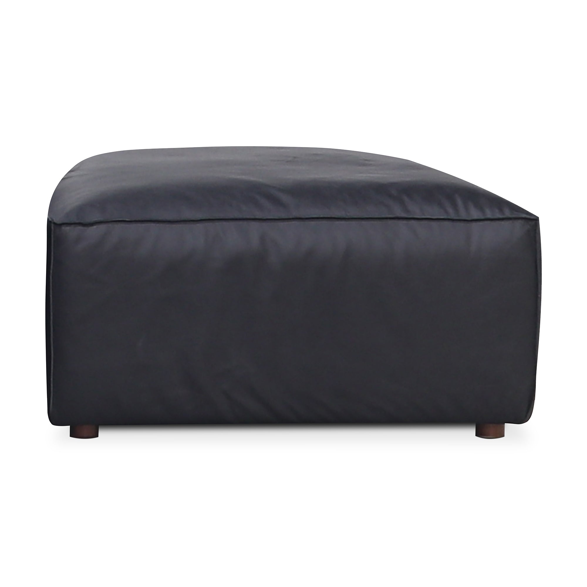 Form Ottoman Vantage Black Leather