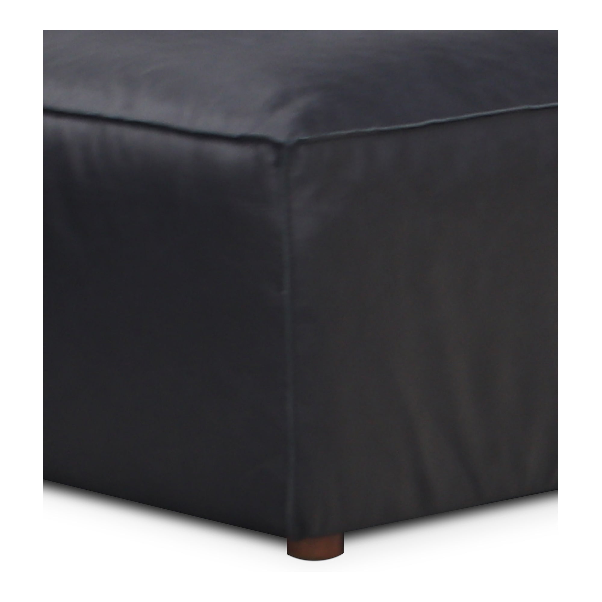 Form Ottoman Vantage Black Leather
