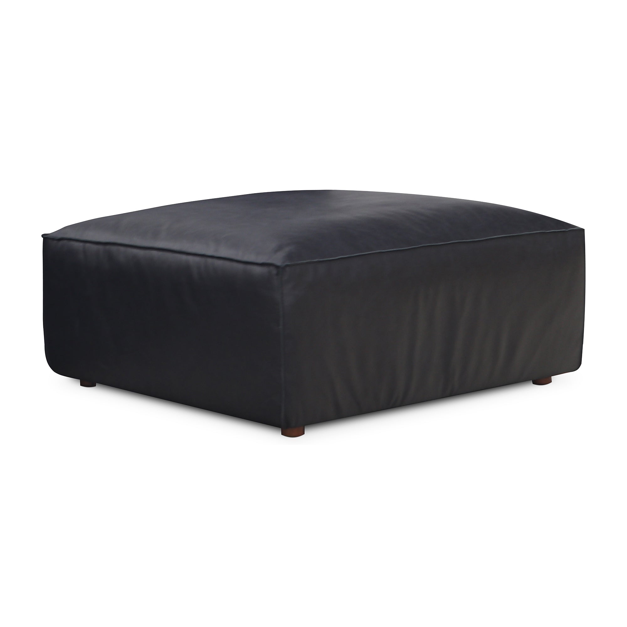 Form Ottoman Vantage Black Leather