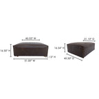 Form Ottoman Espresso Brown Leather