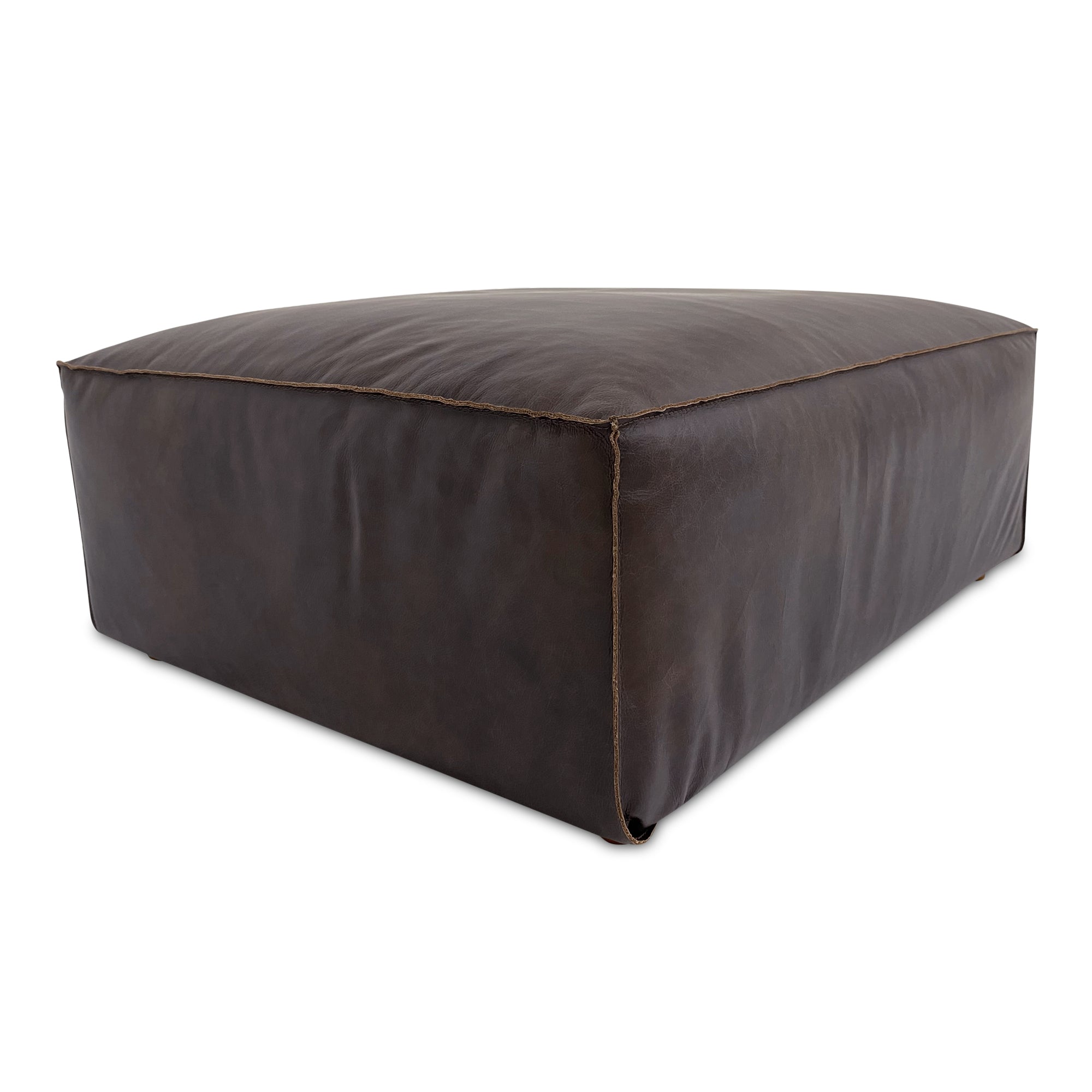 Form Ottoman Espresso Brown Leather