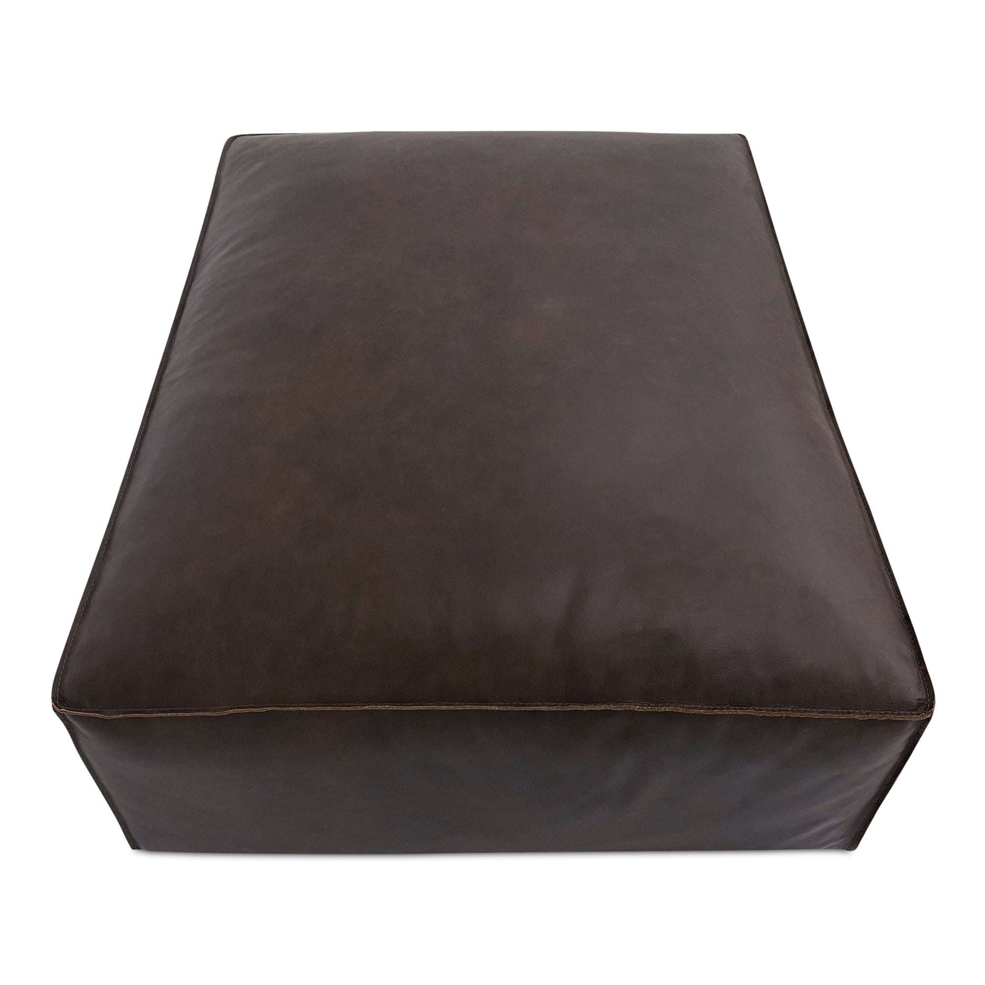 Form Ottoman Espresso Brown Leather