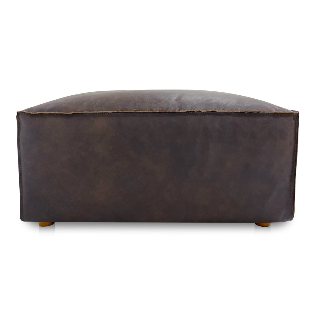 Form Ottoman Espresso Brown Leather