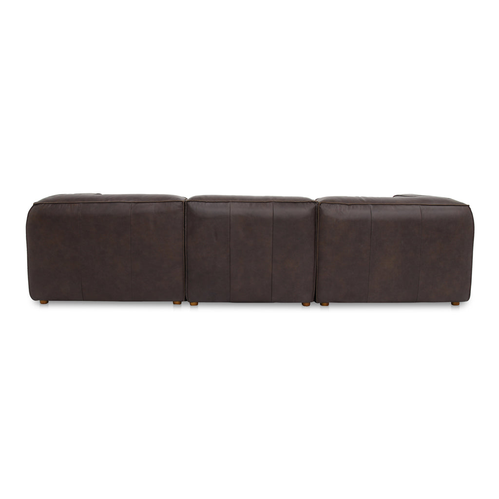 Form Signature Modular Sectional Espresso Brown Leather