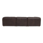 Form Signature Modular Sectional Espresso Brown Leather