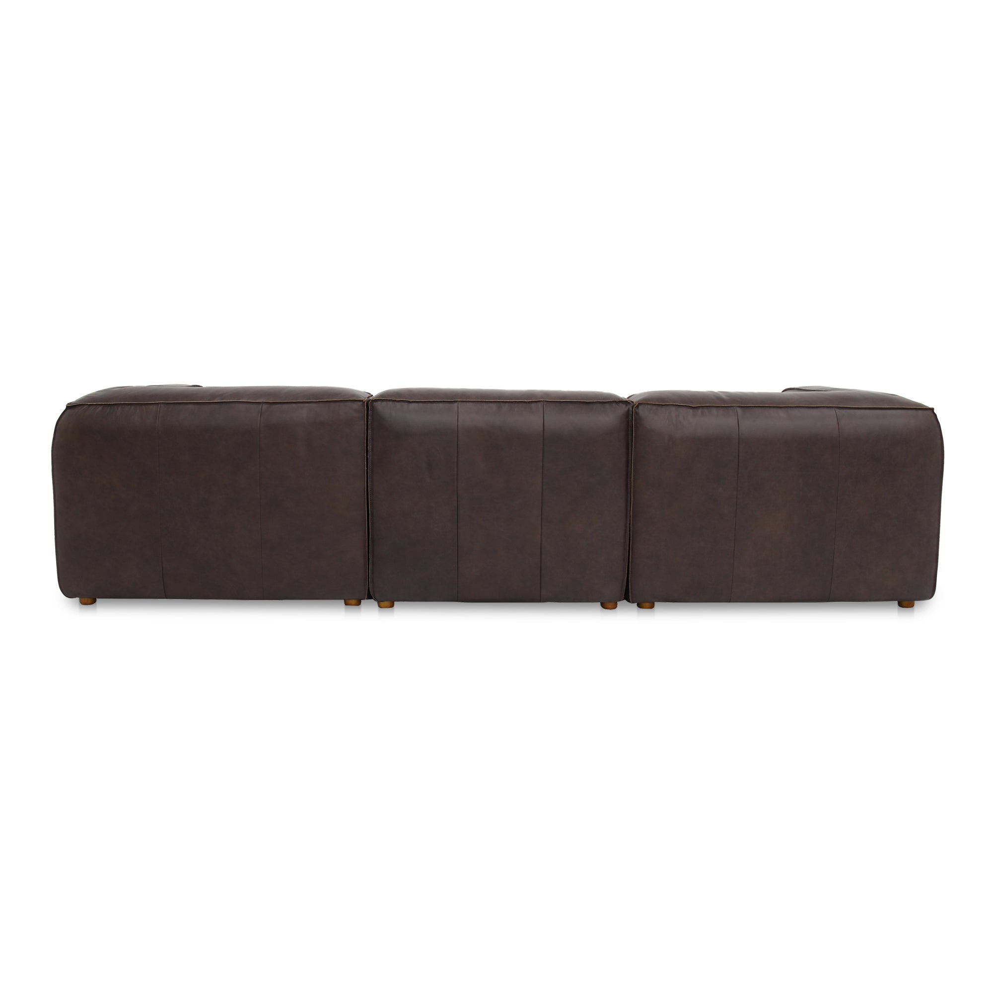 Form Signature Modular Sectional Espresso Brown Leather