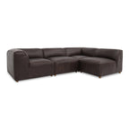 Form Signature Modular Sectional Espresso Brown Leather