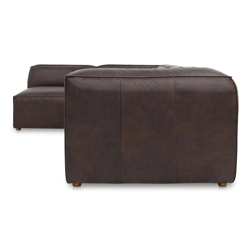 Form Signature Modular Sectional Espresso Brown Leather