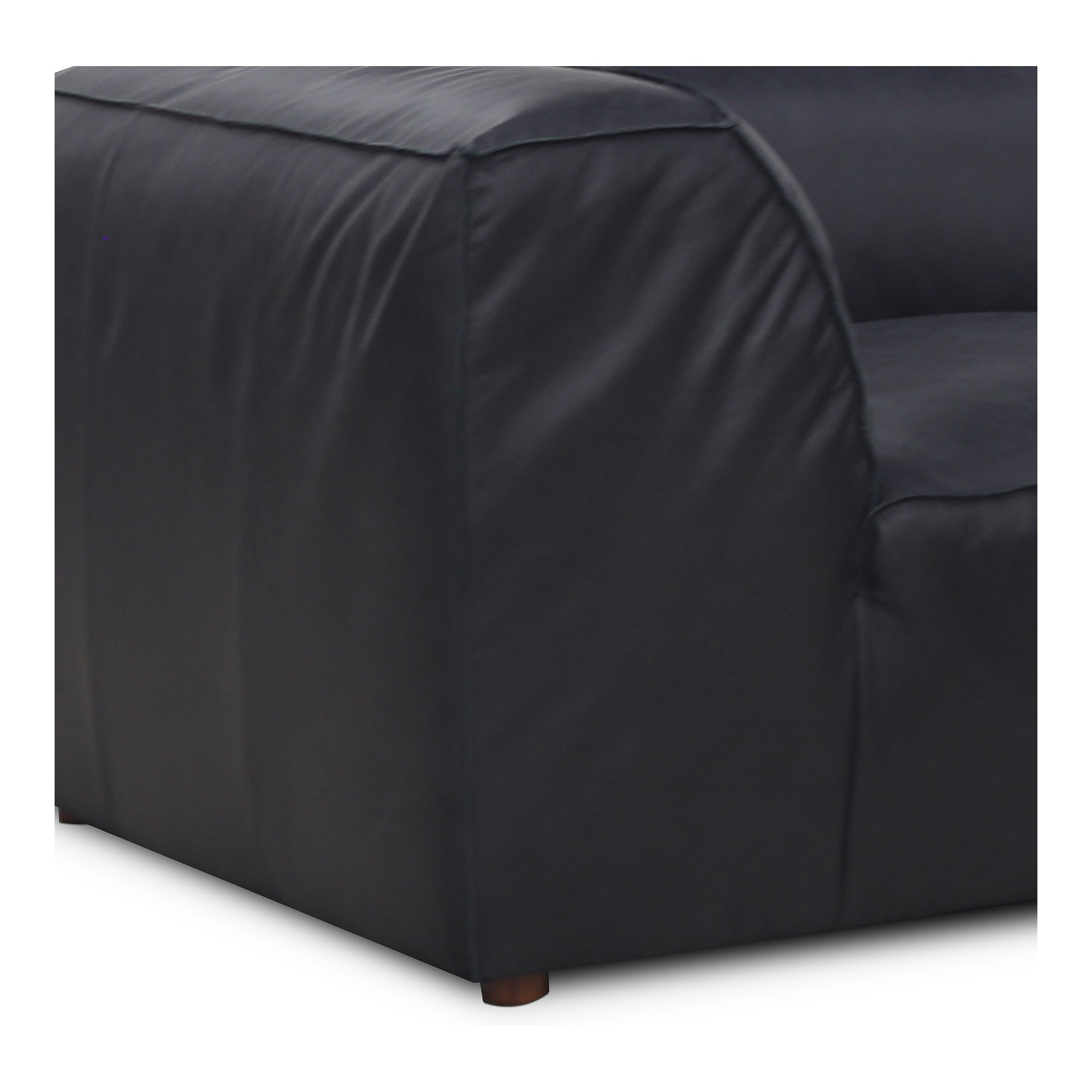 Form Classic L-Shaped Modular Sectional Vantage Black Leather