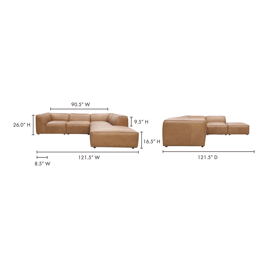 Form Dream Modular Sectional Sonoran Tan Leather