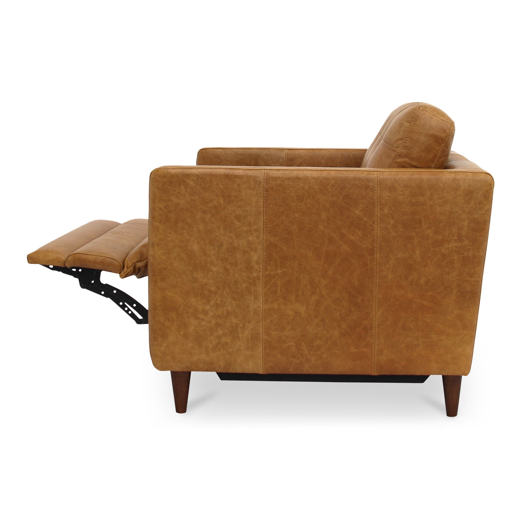 Bridgers Power Recliner Chair Tan Leather