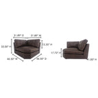 Thurlow Corner Chair Espresso Brown Leather