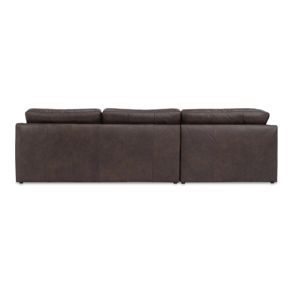 Thurlow Corner Modular Sectional Espresso Brown Leather