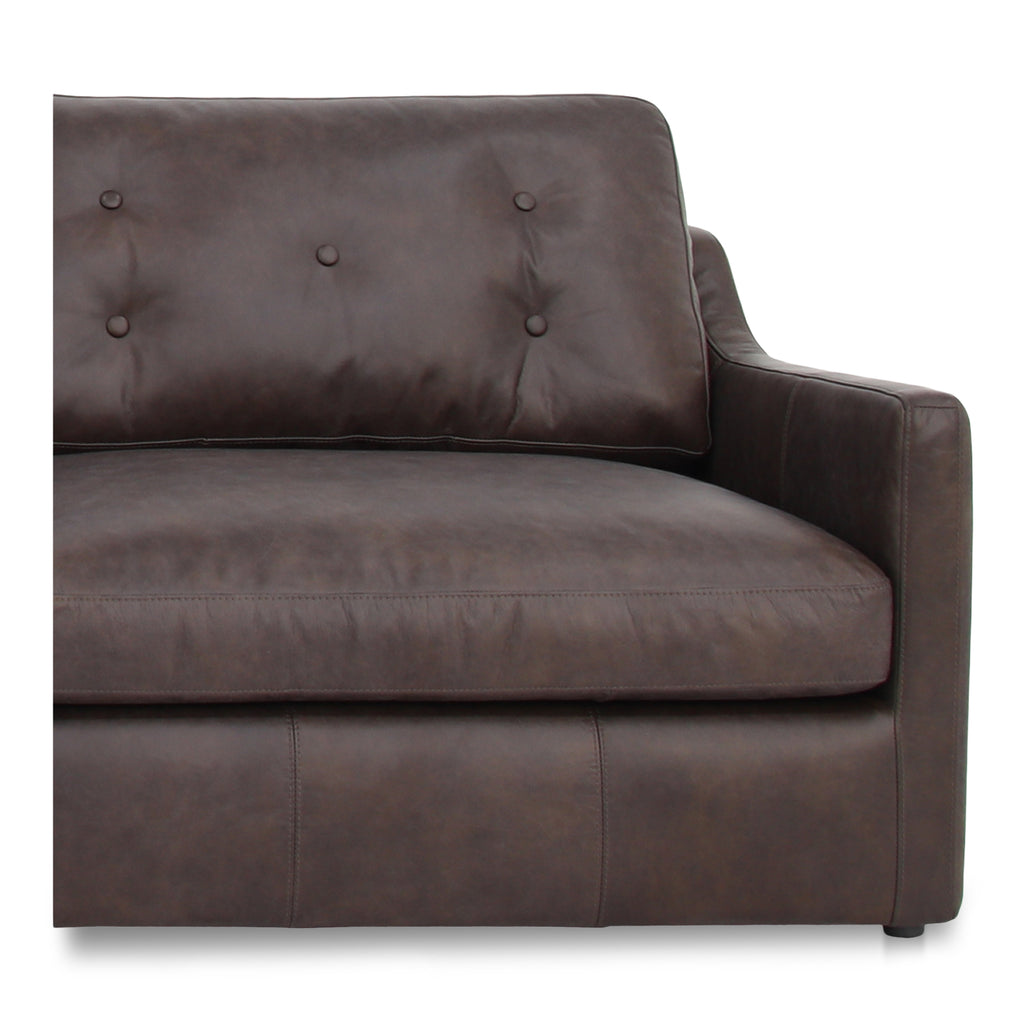Thurlow Corner Modular Sectional Espresso Brown Leather