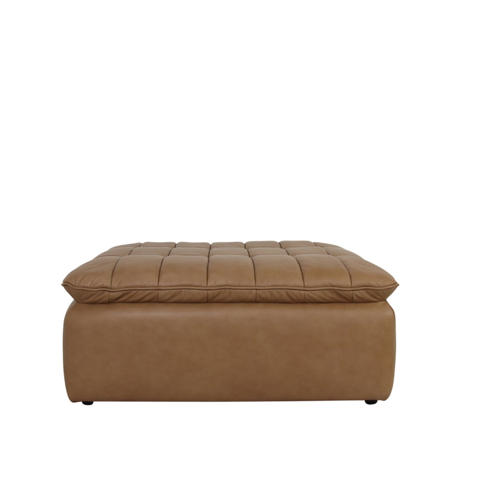 Lino Ottoman Tan Leather