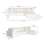 Clay Lounge Modular Sectional Cream White