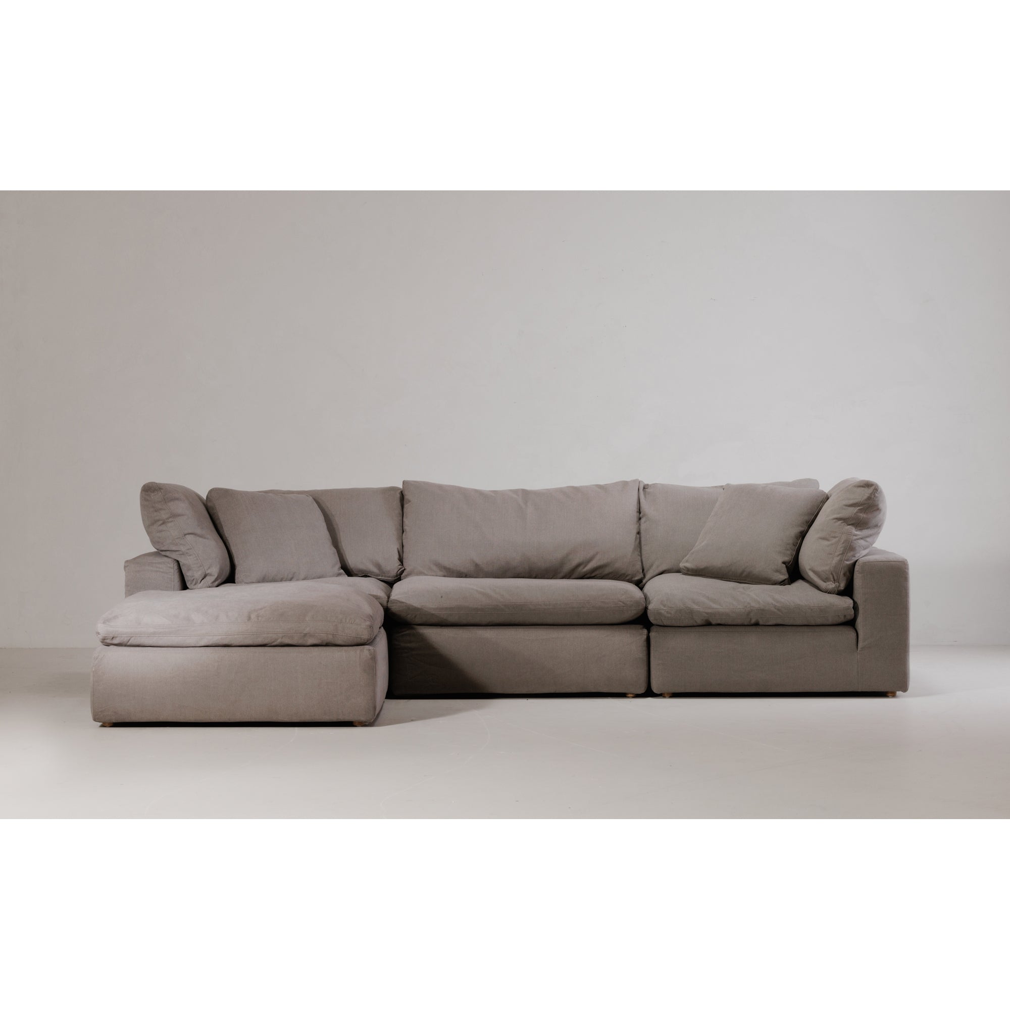 Clay Lounge Modular Sectional Light Grey
