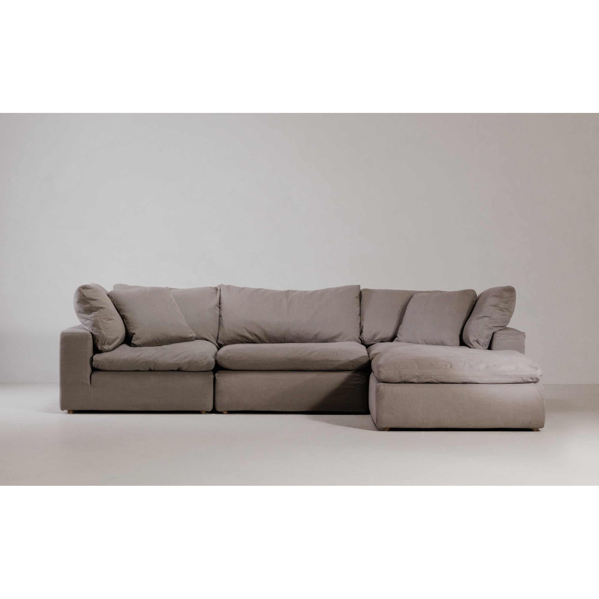 Clay Lounge Modular Sectional Light Grey