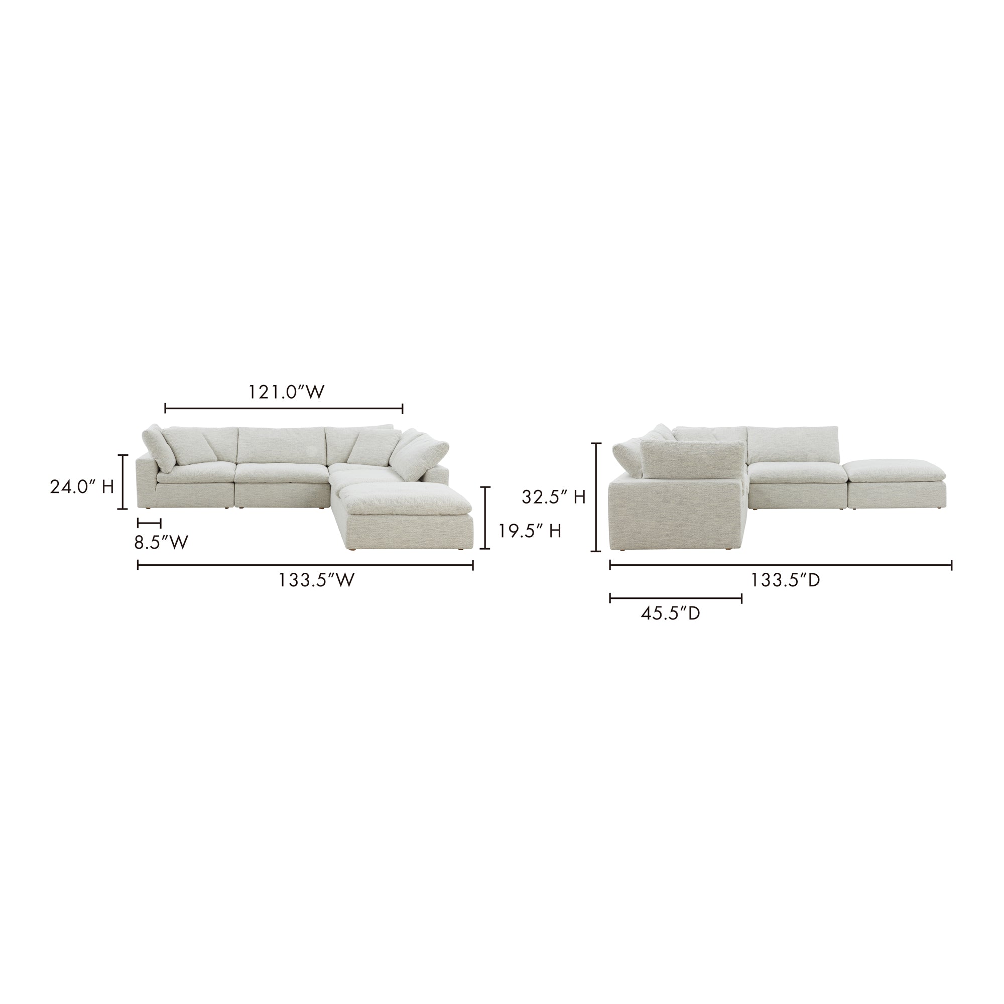 Clay Dream Modular Sectional Coastside Sand