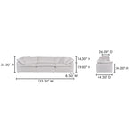 Clay Modular Sofa Cream Cream White