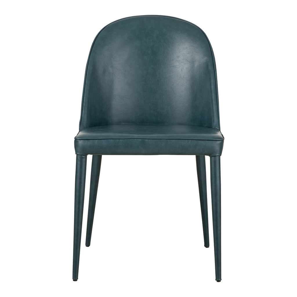 Burton Dining Chair Dark Teal Vegan Leather - Set Of Two