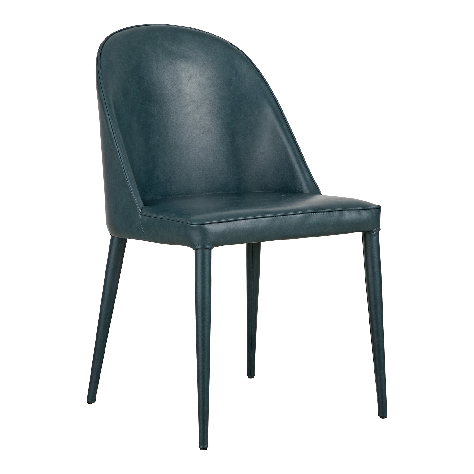 Burton Dining Chair Dark Teal Vegan Leather - Set Of Two