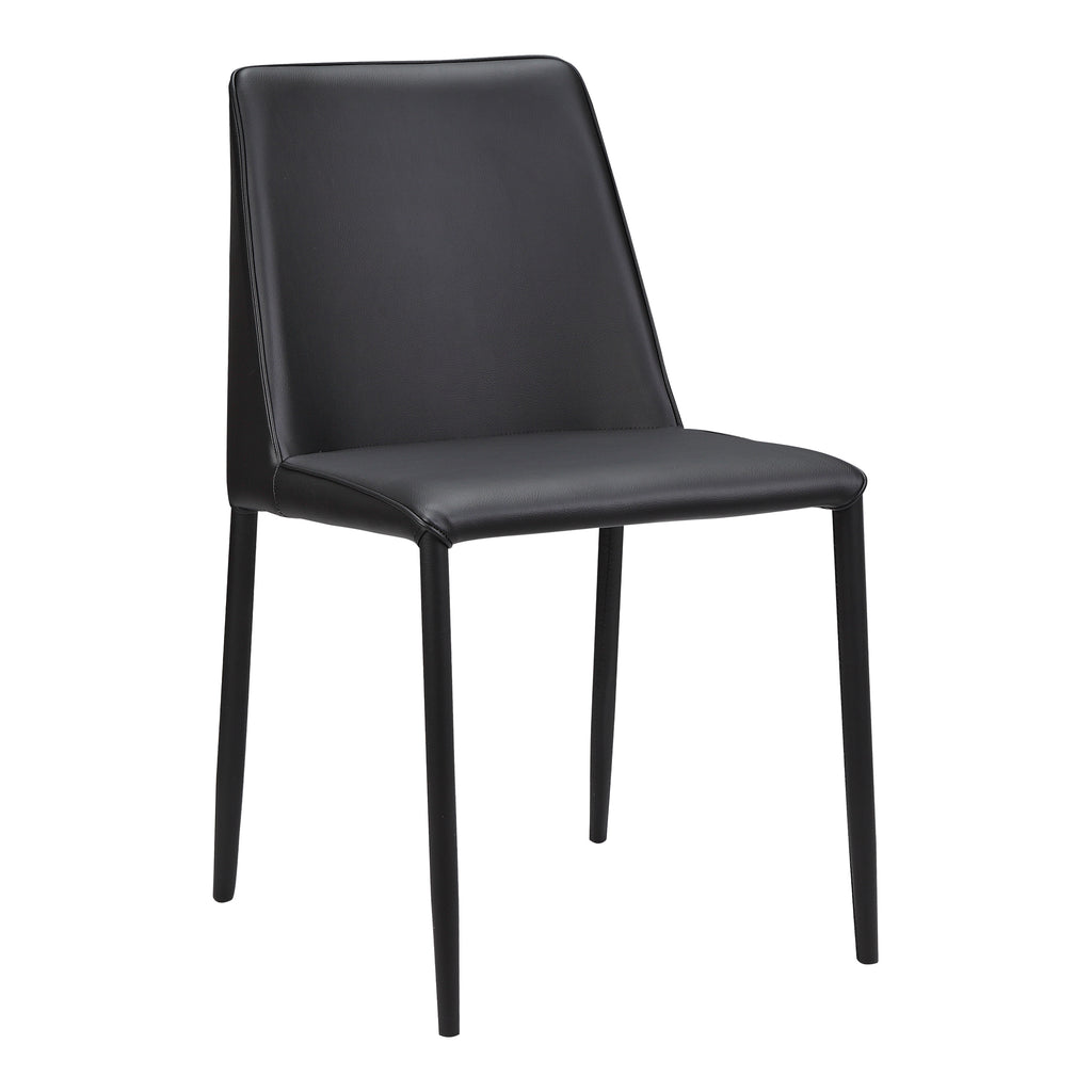 Nora Dining Chair Black Vegan Leather - Set Of Two