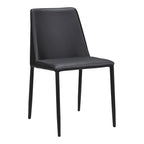 Nora Dining Chair Black Vegan Leather - Set Of Two
