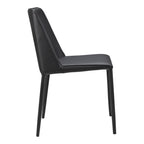 Nora Dining Chair Black Vegan Leather - Set Of Two