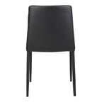 Nora Dining Chair Black Vegan Leather - Set Of Two
