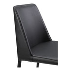 Nora Dining Chair Black Vegan Leather - Set Of Two